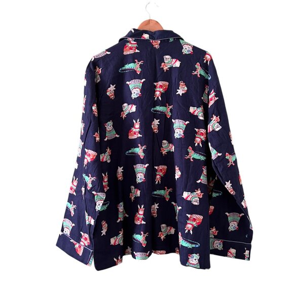 NWT Men's Old Navy Holiday Animals Flannel Pajama Set XXL Pug Dog Hamste… - Picture 2 of 16